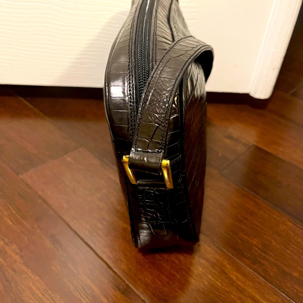 Talbots Genuine Leather Crossbody Black Bag